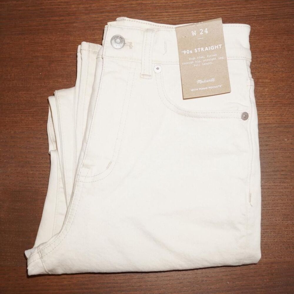 Madewell Women's White and Cream Jeans